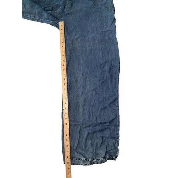 Velvet Heart Ankle Pants Straight Leg Pull On High Rise Chambray Blue Size XL - Picture 4 of 7
